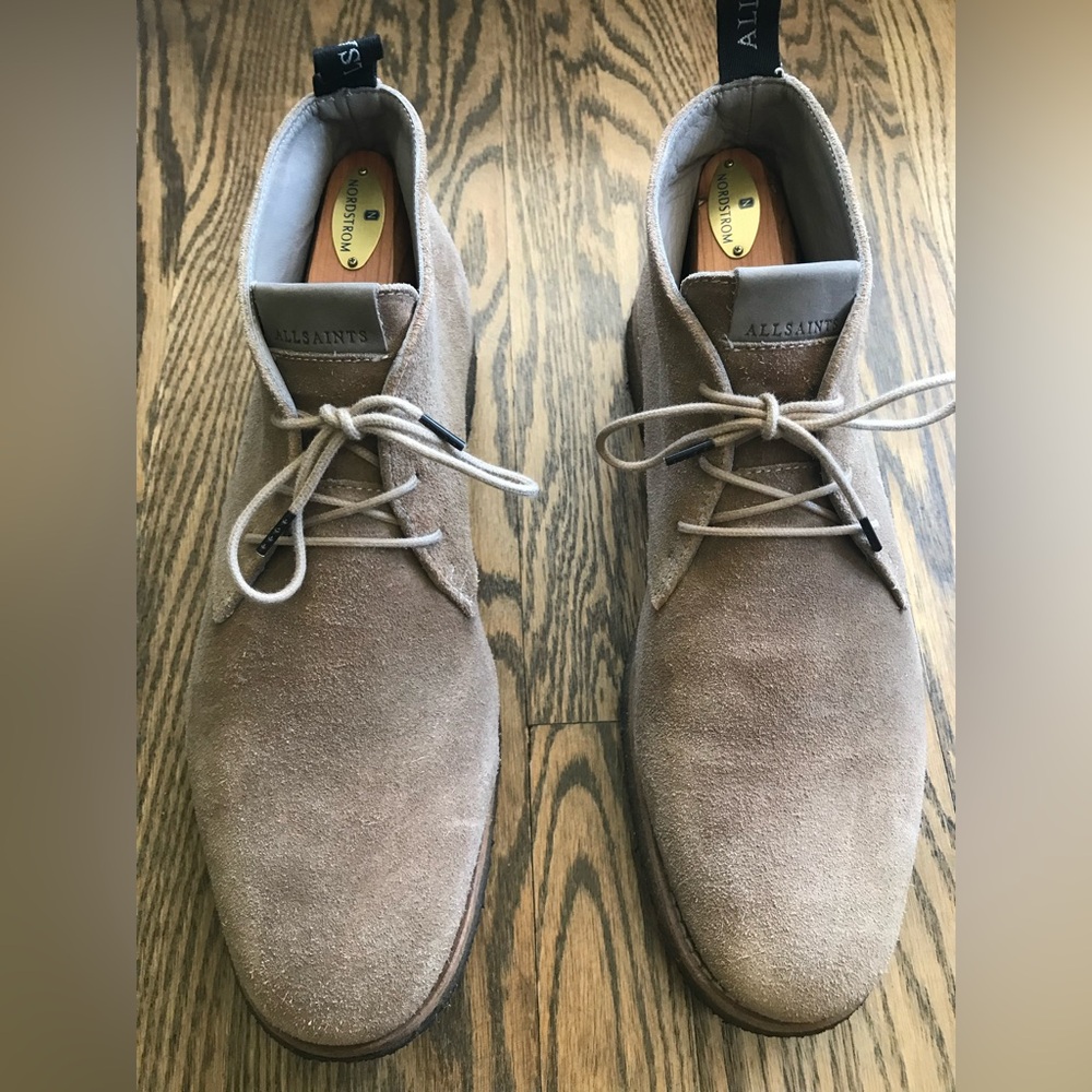 All Saints Men's Brown Suede Chukka Boots